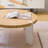 Modern Burlywood Solid Wood Round Coffee Table
