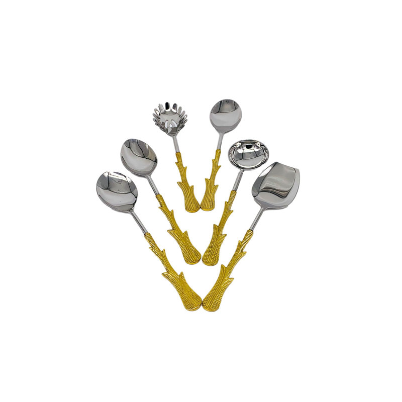 Gilles 6 Piece Stainless Steel Hostess Set