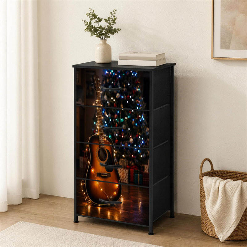Petite commode à 4 tiroirs pour guitare de chambre