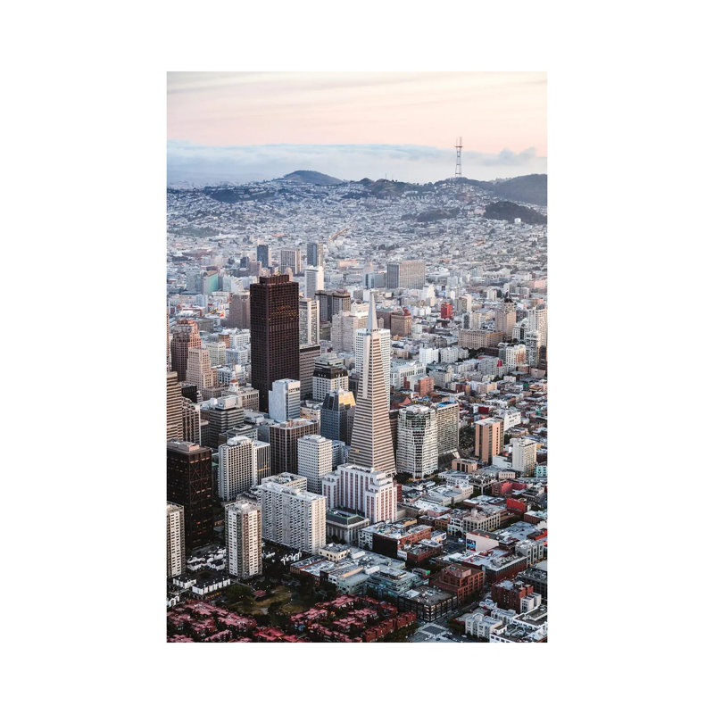 San Francisco Business District 1 Piece Wrapped Canvas Wall Art, 20.32 cm H x 30.48 cm W