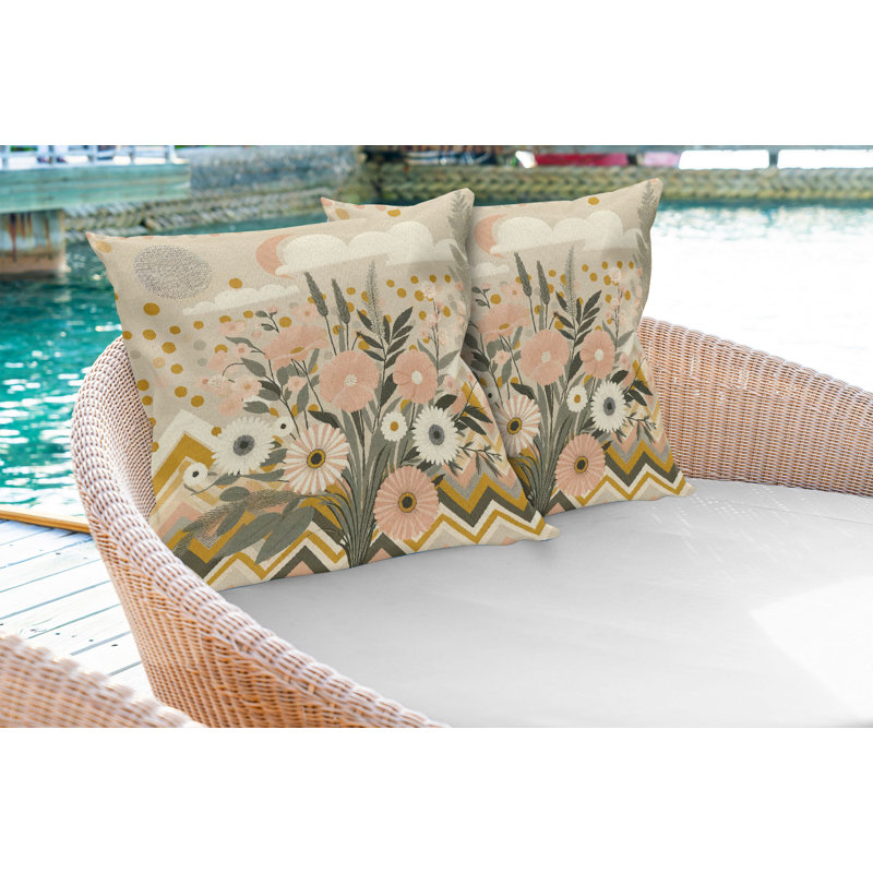 Coussin décoratif réversible en tissu, Rectangle, H 16 po x l 26 po