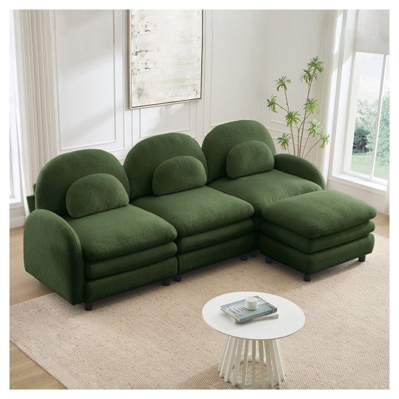 Canapé modulaire Teddy, Vert