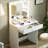 Vanity Desk with Mirror and Lights, Dressing Table with Large Drawer, 1 Level Storage Dresser & 3 Lighting Modes Adjustable Brightness, Suitable for Bedroom-7243975