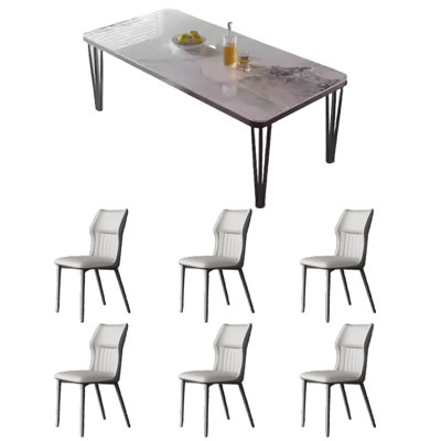 High-end simple modern dining table and chairs