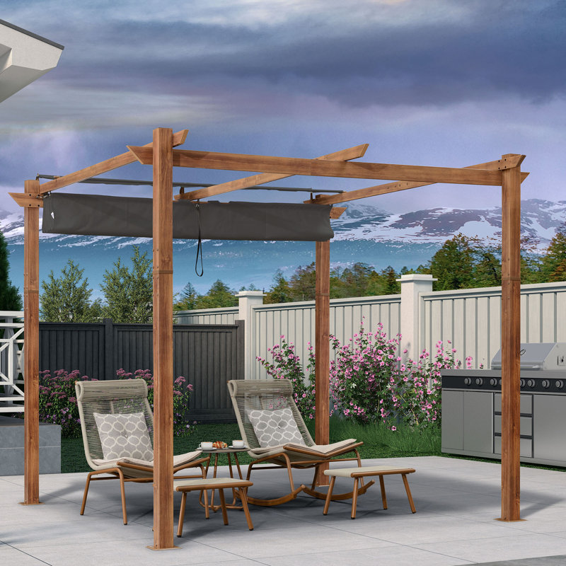 3m x 3m Aluminum Pergola, Grey