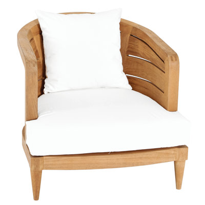 Chaise de patio limitée en teck avec coussins 200