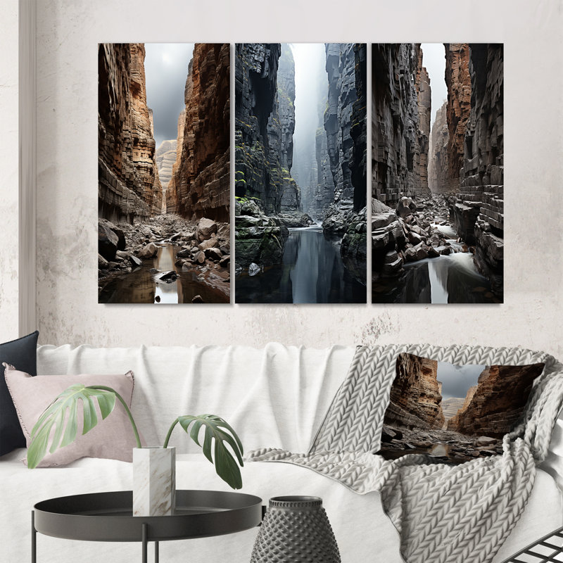 «Canyon Photo Eroded Beauty», 3 pièces sur toile, Toile tendue, H 40 po x l 60 po