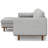 Morrison Large Left Sectional Sofa,Mid-Century Modern Couch with Chaise Lounge and Eco-Friendly Woven-Blend Fabric-382515791