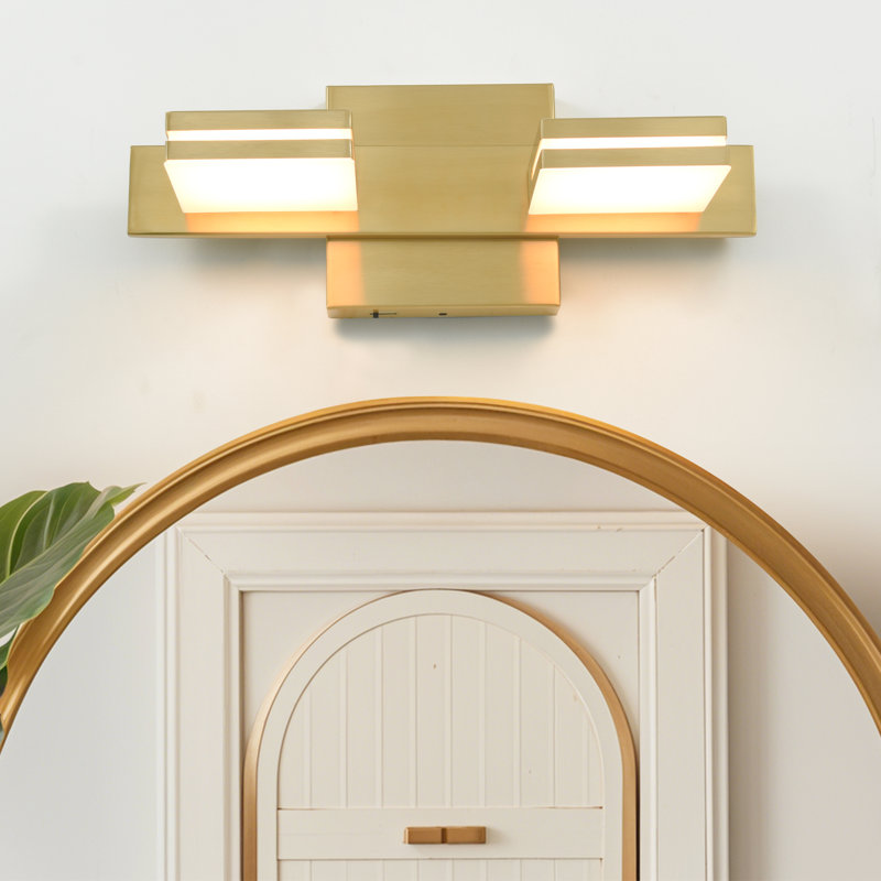 Modern Dimmable LED Vanity Lights for Mirror 5 CCT Adjustable LED Vanity Light, Brushed Gold, 2 Lights