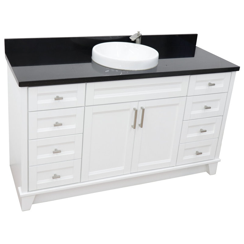 Ensemble de meuble-lavabo simple 61 po Abdirahin, Noir galaxie