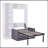 Twin Size Murphy Bed Wall Bed With Sofa,With Shelves,White