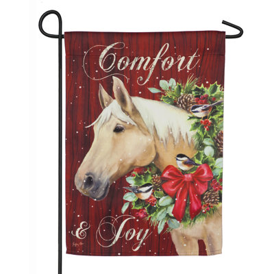 Polyester à 2 côtés 18 x 13 po en suède de noël drapeau de jardin