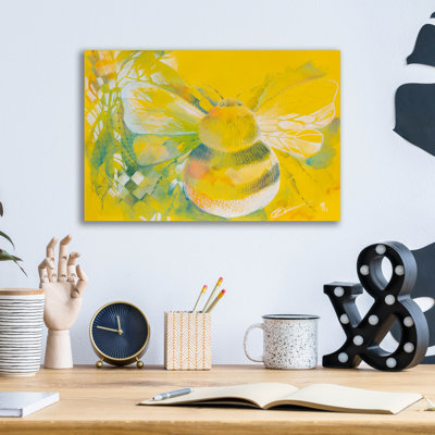 Red Barrel Studio® 'Bumblebee 1' by Oxana Zaika Acrylic Glass Wall Art