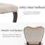 Chaise de salle à manger capitonnée et rembourrée en bois massif (ensemble de 8)-1959691978
