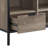 Hadlei Rustic Oak and Black TV Stand with 1 Sliding Door