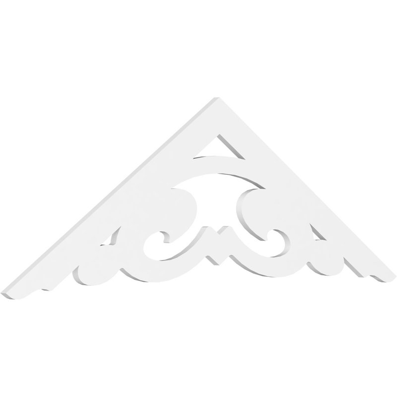 Preston Signature Urethane Gable Pediment, Primed Tan, 24"H x 72"W, 8/12