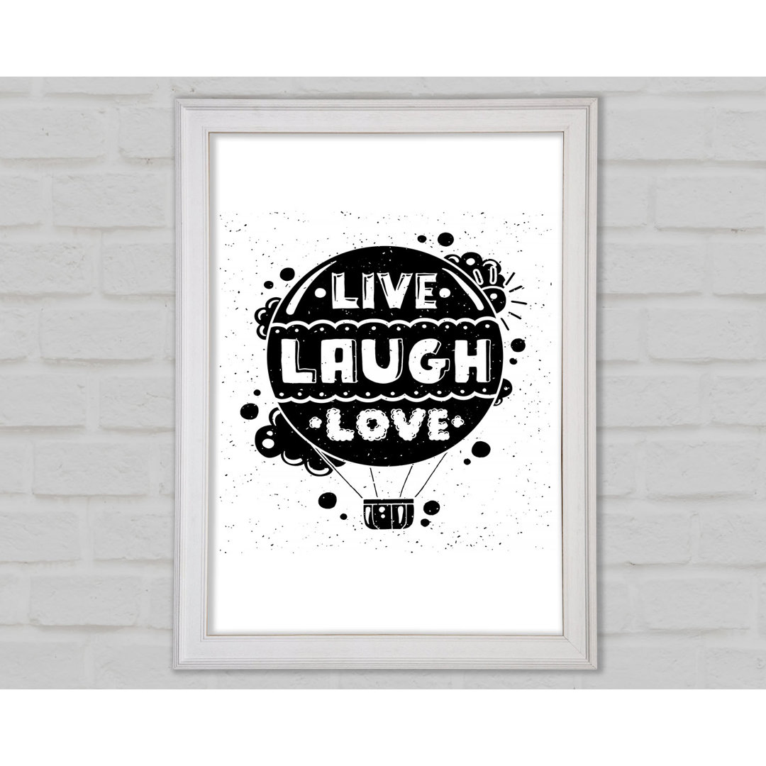 Live Laugh Love 2 Gerahmter Druck