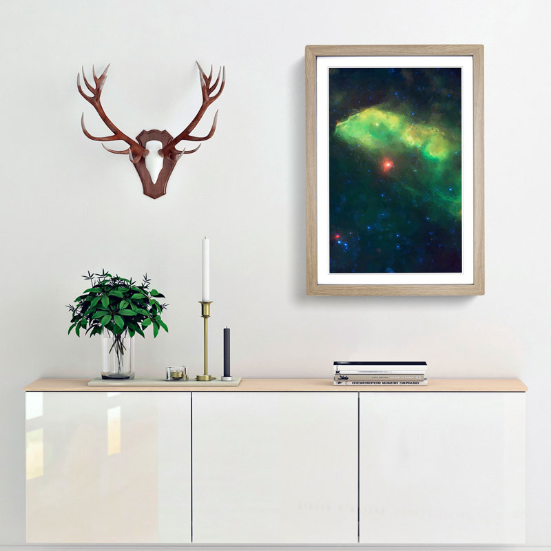 Universe in Abstract Vol.18 - Picture Frame Graphic Art Print, 36cm H x 27cm W x 2cm D, Oak Framed