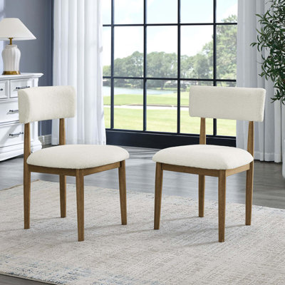 Ensemble de 2 chaises d'appoint Dafne avec tissu sherpa