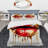 Golden Red Lips Of Luxury II - Fashion Duvet Cover Set - Microfiber Polyester-1342402232