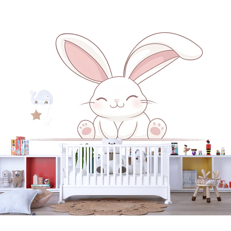 Adhésif décoratif mignon lapin chambre de bébé lapin art mural chambre de bébé autocollant lapin chambre d'enfant murale 227Mv