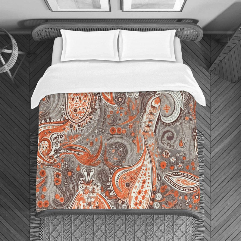 Paisley Bedding, Queen Duvet Cover