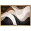 Abstrait brun beige, motif de vagues fluides, images de salon moderne, impression sur toile encadrée-126093116-126093117