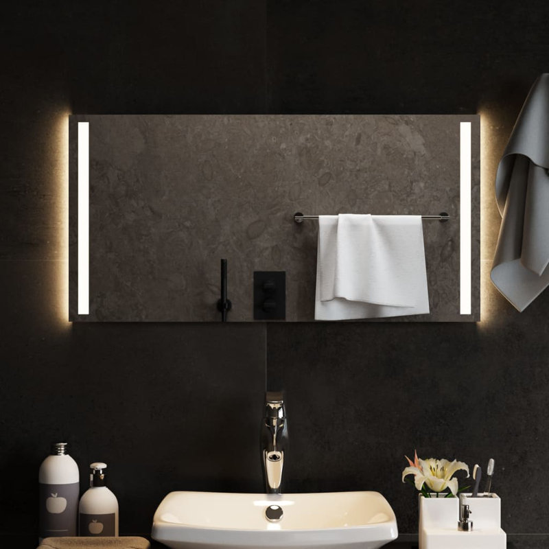 Kareny Flat Wall Mirror, 40 cm H x 80 cm W