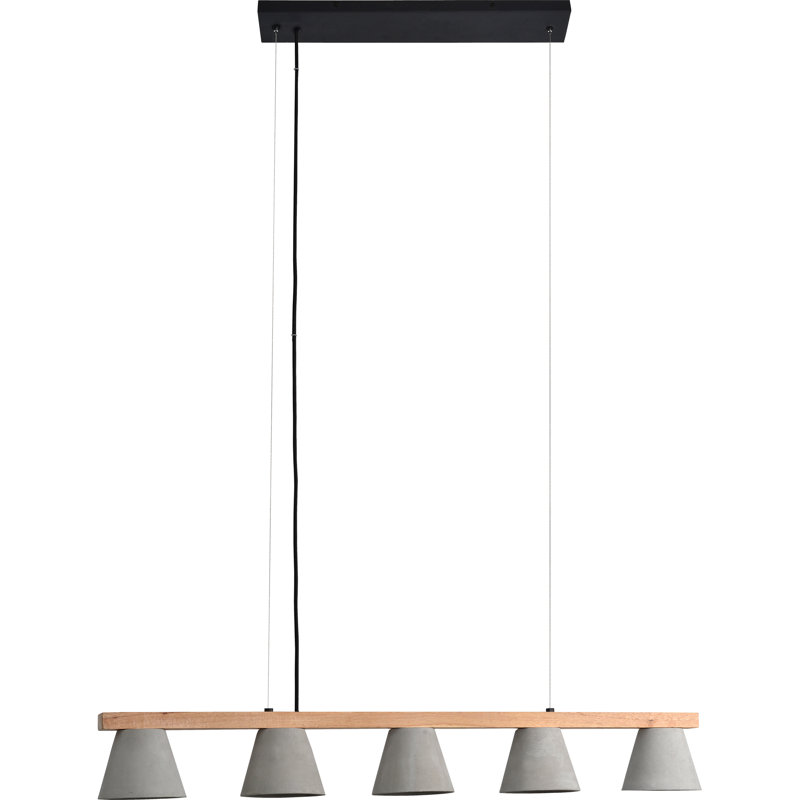 Luminaire suspendu linéaire à 5 lumières pour îlot de cuisine London