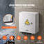 Boîte de combinaison PV, 6 cordes, boîte de combinaison solaire avec fusible à intensité nominale de 10 A, disjoncteur 63 A et connecteur solaire, boîtier en acier pour système de panneau solaire marche / arrêt, IP65