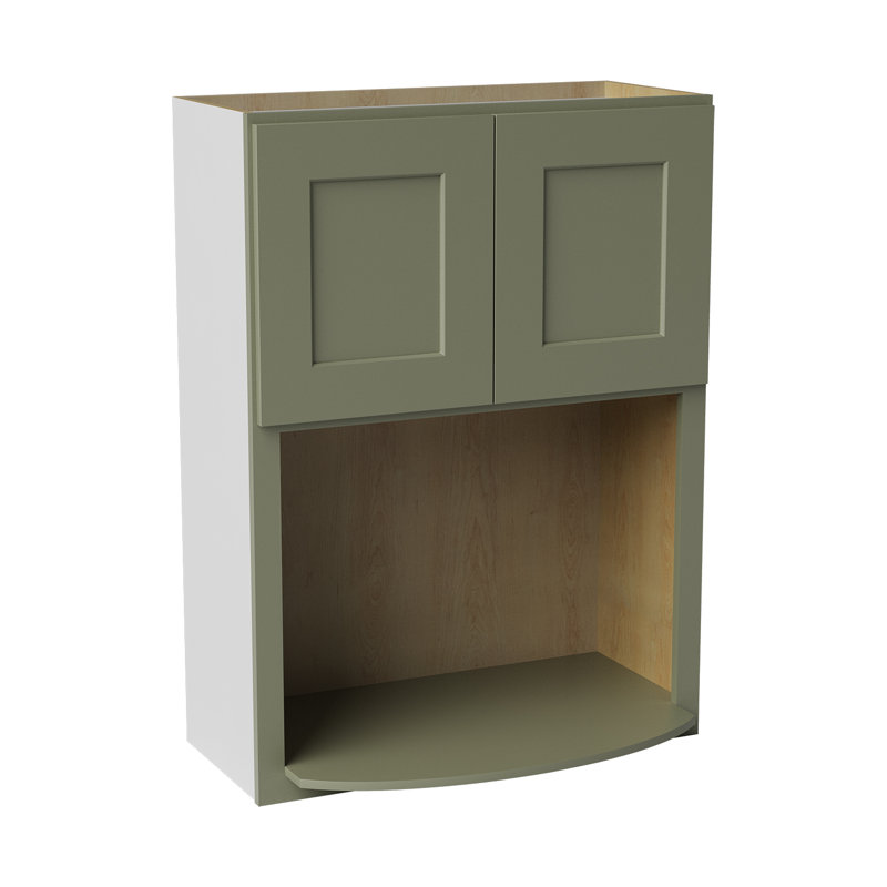 Armoire murale à micro-ondes, 27" W x 36" H x 17" D, Vert sauge