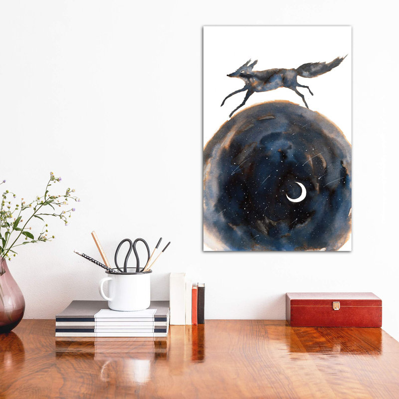 " Cosmic Wolf ", Wrapped Canvas, No Mat, 18" H x 12" W x 1.5" D