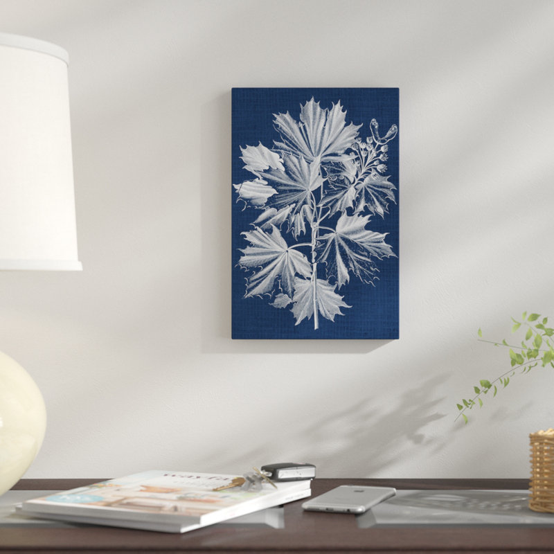 « feuillage thé v », reproduction d’impression sur toile tendue, H 26 po x l 18 po x P 1,5 po, Toile tendue, Pas de tapis
