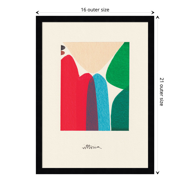 The Mountains We Move In Our Minds by Amber Vittoria, Black Framed, 16" W x 21" H x 1" D
