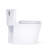 TOTO Aurora One-Piece Elongated 1.28 GPF WASHLET+ and Auto Flush Ready Universal Height Toilet with CEFIONTECT and SS124 SoftClose Seat, Cotton White - MS686124CEFG#01-123826796-123826797
