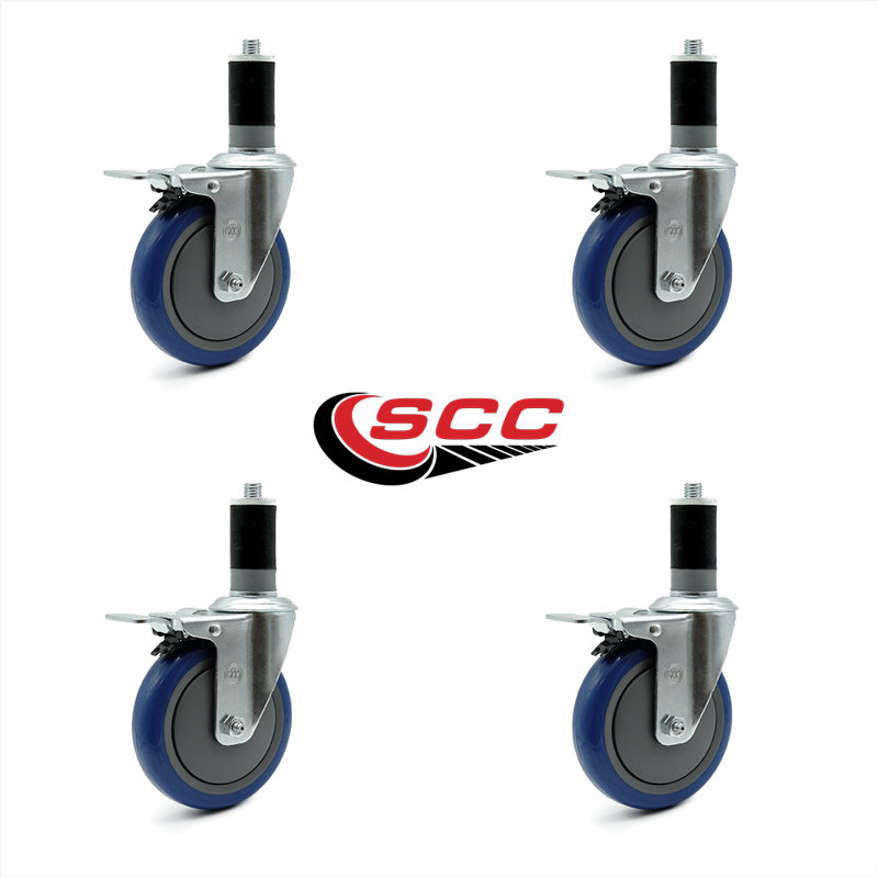 Locking Replacement Caster, Blue