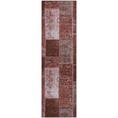 Premium Machine Washable Cerrito Burgundy Rug