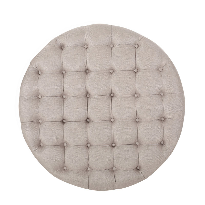 Table basse avec repose-pieds Healdton, Tissu couleur blé