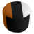 Orange/Black/White