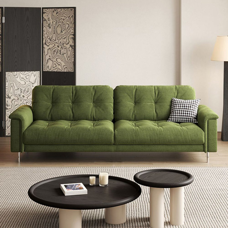 Canapé standard en polyester vert, Vert, H 33,86 po x l 74,8 po x P 38,58 po