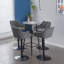 Kafka Velvet Upholstered Adjustable Swivel Bar Stools-474291681