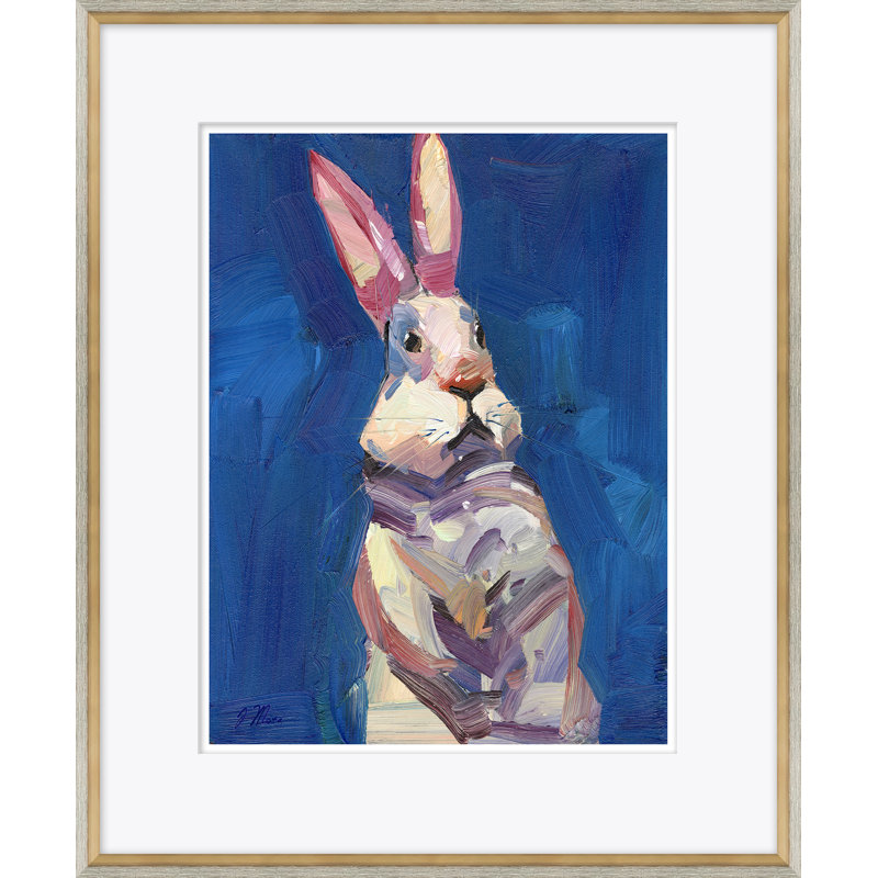 The Bunny - Peinture encadrée sur papier, H 23 po x l 19 po x P 1,25 po