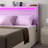 Berneil Upholstered Queen Bed Frame with RGBW LED Lights Headboard & 4 Storage Drawers,  White-1678228655-1685889808