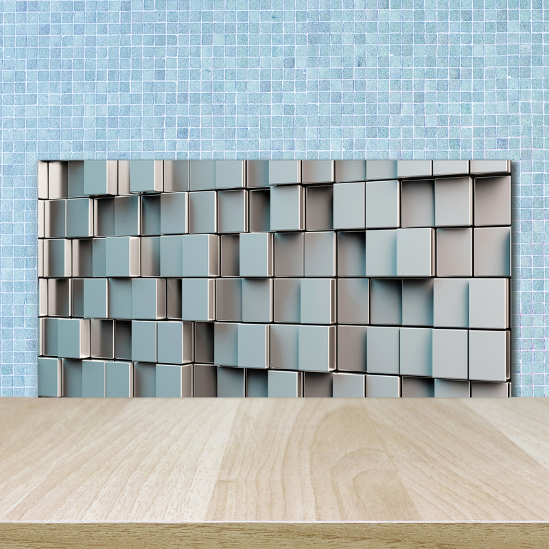 Barkee 50cm W x 100cm L Glass Peel and Stick Panel