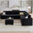 Tremee Velvet Modular U-Shaped Corner Sectional-2019959062