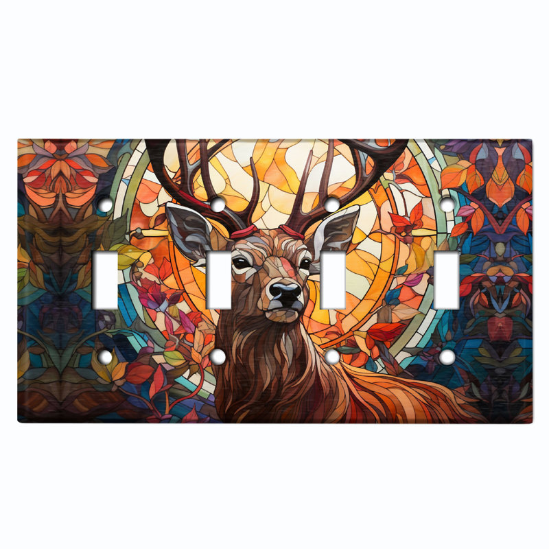 Plaque murale à 4 feuilles d'animaux