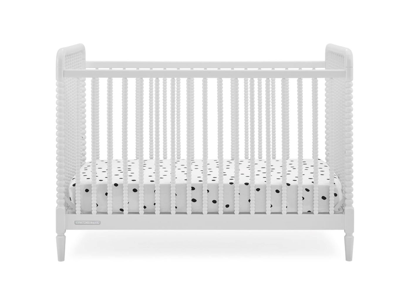 Delta Children Saint 4-in-1 Convertible Crib, Greenguard Gold Certified, Bianca White, Crib + Mattress
