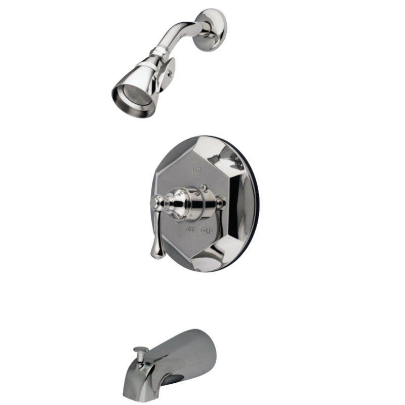 Kingston Brass English Vintage Single-Handle Pressure Balanced Tub and Shower Faucet, Polished Chrome
