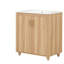 Bathroom Vanity Sink - Natural Board & Solid Wood Cabinet 30" With Sink, Elegance. Dependable . Ceramic Basin. Adjustable Shelf. Functional Storage Unit