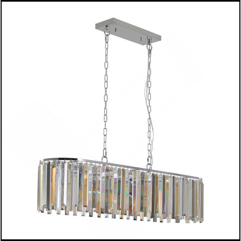 Luminaire de lustre de plafond moderne en cristal ovale de luxe (sans ampoules)